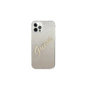 Guess GUHCP12LPCUGLSGO iPhone 12 Pro Max 6.7" gold/gold hardcase Glitter Gradient Script
