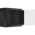 RACK CABINET 19" WALL-MOUNT 9U/600X450 (FLAT PACK) V2 BLACK LANBERG