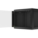 RACK CABINET 19" WALL-MOUNT 9U/600X450 (FLAT PACK) V2 BLACK LANBERG