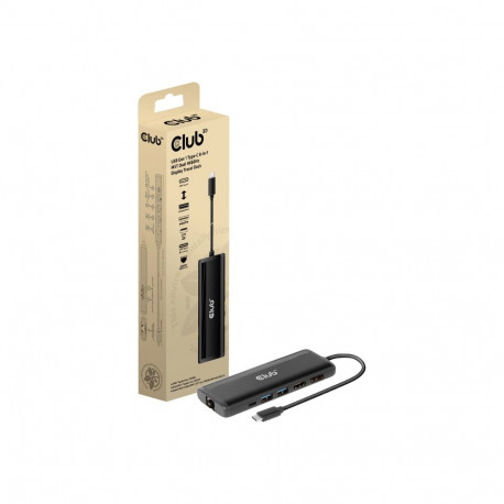 CLUB 3D USB Gen 1 Type-C 8-in-1 MST Dual 4K60Hz Display Travel Dock