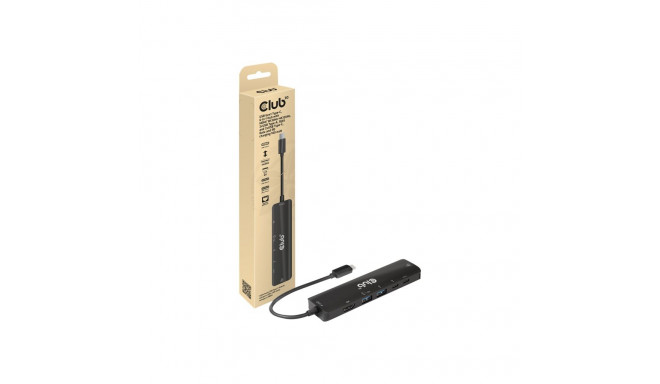 Club 3D USB Gen1 Type-C 6-in-1 jaotur HDMI 8K30Hz 2xUSB Type-A RJ45 ja 2xUSB Type-C andmeedastus ja 