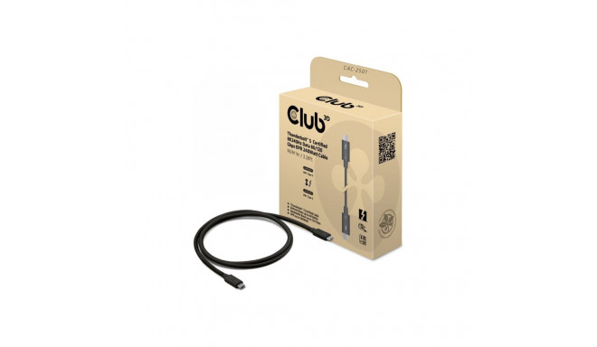 CLUB 3D Thunderbolt 5 Certified 8K240Hz Data 80/120 Gbps EPR 240 Watt Cable M/M 1m/3.28ft