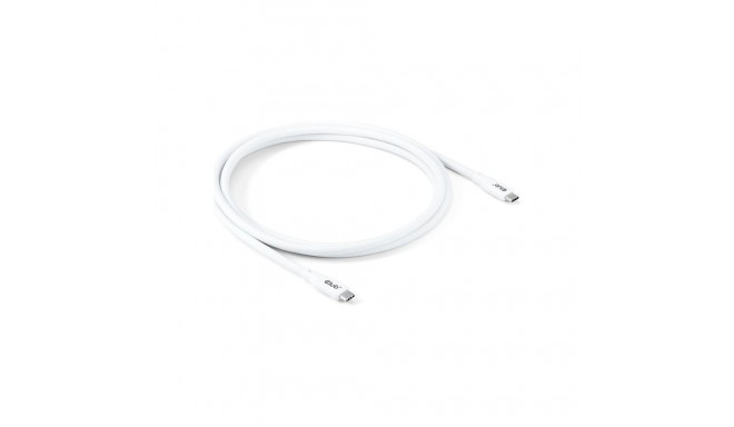 CLUB 3D USB4 Type-C kaabel 20 Gbps/4K60Hz/PD 240W 48V/5A valge 2m
