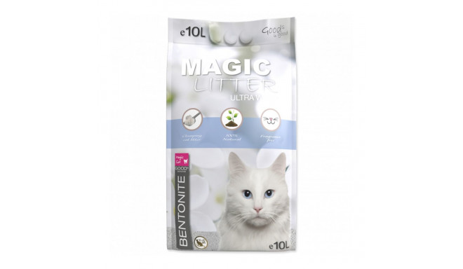 Наполнитель для кошачьего туалета - Magic Litter Bentonite Ultra White, 10 л.