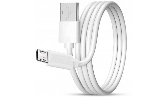 Setty kaabel USB - microUSB 1,0 m 2A valge