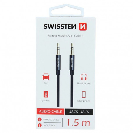 Audiokaabel Swissten 3.5mm - 3.5mm 1.5m