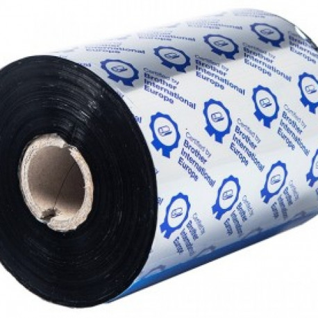 BROTHER BWP-1D600-110 BLACK RIBBON, PREMIUM WAX, 110MM X 600M (SOLD IN 6-PACK)