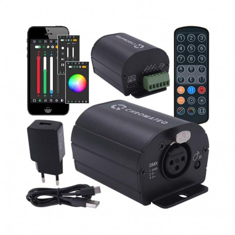 Chromateq DMX liides CLUB 512 ja kaugjuhtimispult