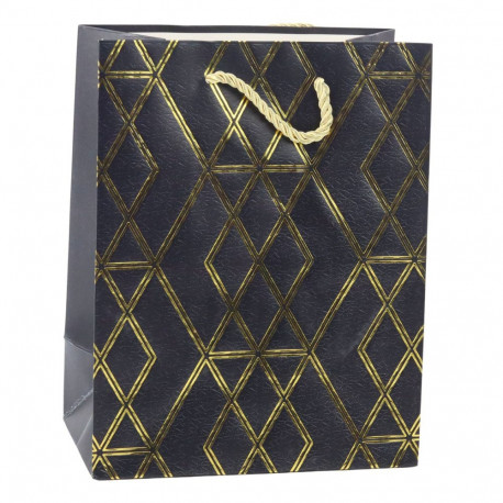 elegantne kuldsete mustritega paberkott 23 x 18 x 10,5 cm