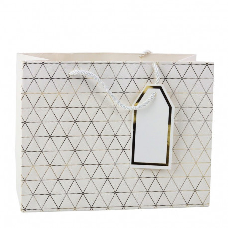 torba prezentowa geometriline kuldsed jooned 23 x 18 x 10 cm