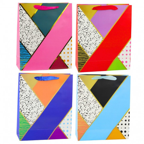 torba paberkott geomeetrilised mustrid 32 x 26 x 12 cm