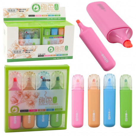 komplekt kaheotsalisi värvilisi markereid 4 tk