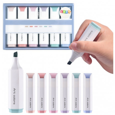 mini markerite komplekt õrnad pastelsed värvid 6 tk