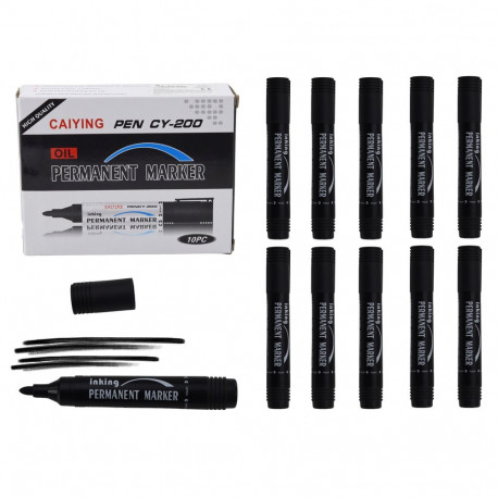 markerite komplekt veekindlad mustad 10 tk