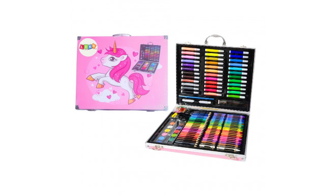 Zestaw Artystyczny W Walizce Z Jednorożcem Różowa 150 EL