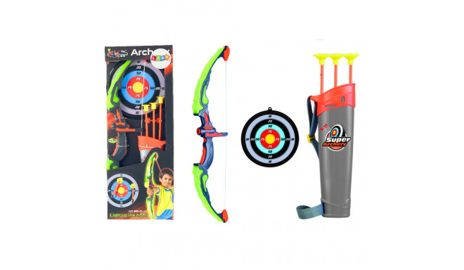 Zestaw Łucznika Łuk Tarcza Kołczan Strzały 3 Szt Światło