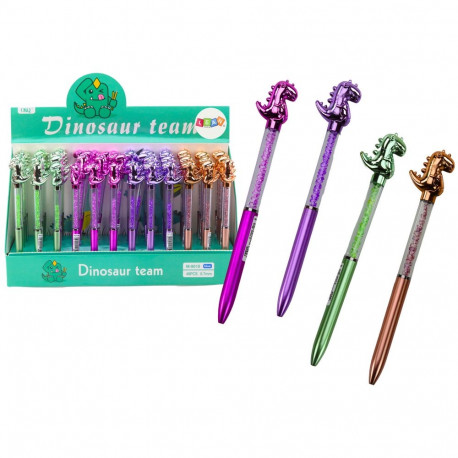 Długopis Z Dinozaurem Diamenciki Niebieski Wkład 0.7mm Mix