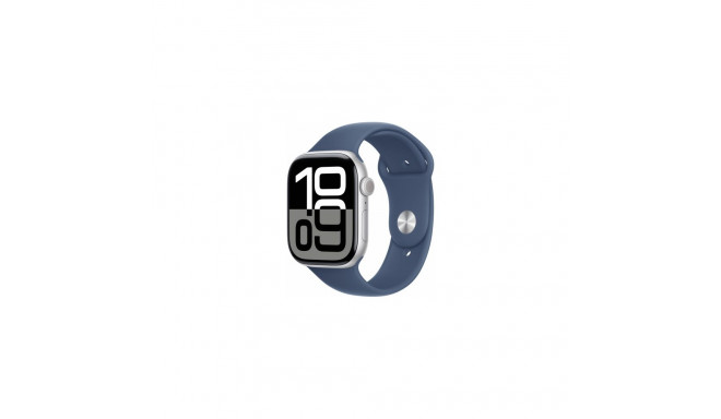 Apple Watch Series 10 Cellular 46mm Silver/Denim Band - S/M