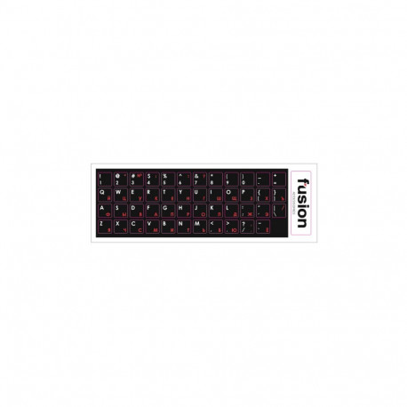 Fusion Accessories "Laminated Stickers RU / ENG" Black/Red
