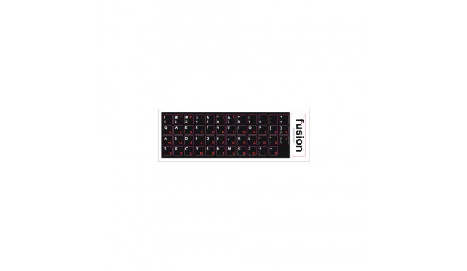 Fusion Accessories "Laminated Stickers RU / ENG" Black/Red