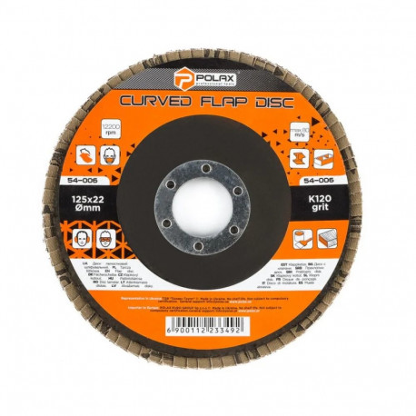 Slīpējamais disks lapiņu 125mm G120, Polax