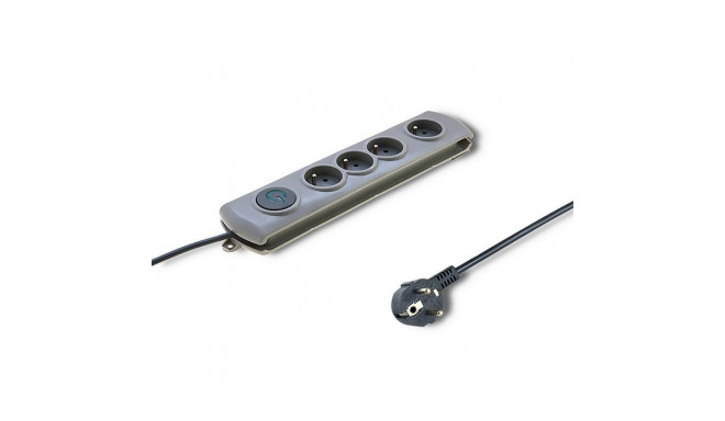 Surge protector Quick Switch 4 sockets 1,5m gray