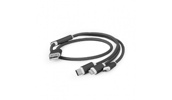 USB 3-in-1 charging cable/1m/black
