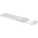 Wireless Keyboard and Mouse Combo - HP 650 Full-size White