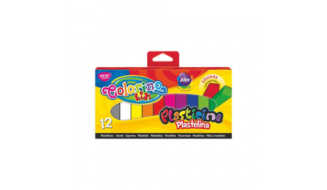 Plastiliin Colorino Kids, kandilised, 12 värvi