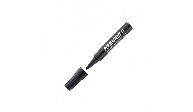 Marker permanentne Ico 11 kooniline, must (2 tk)