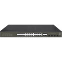 "Switch 24x GE GES-2128P 4xGSFP 19"" 380W 24xPoE+"