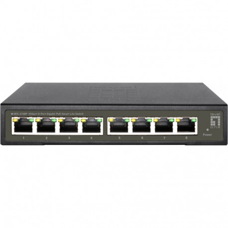 "Switch 8x GE GES-2108P Hilbert 112W 8xPoE+"