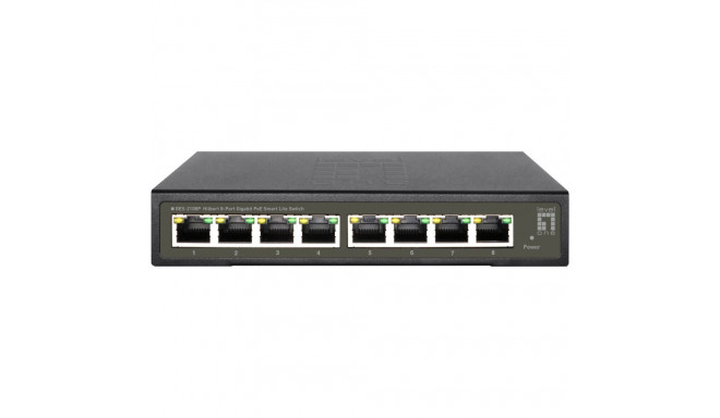 "Switch 8x GE GES-2108P Hilbert 112W 8xPoE+"