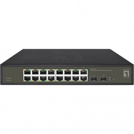 "Switch 16x GE GES-2118 2xGSFP 19"" Hilbert"