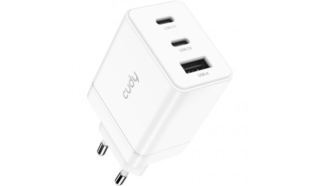 "Cudy 3-Port 67W USB-C Charger with EU Plug"