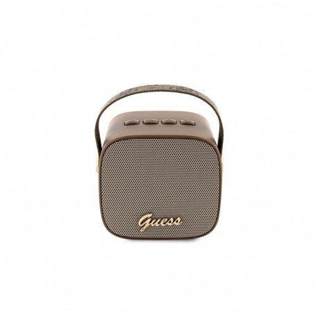 Guess Bluetooth speaker GUWSB2P4SMW Speaker mini brown/bown 4G Leather Script Logo with Strap