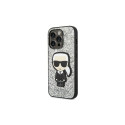 Karl Lagerfeld KLHCP14LGFKPG iPhone 14 Pro 6.1 "hardcase silver / silver Glitter Flakes Ikonik