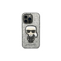 Karl Lagerfeld KLHCP14LGFKPG iPhone 14 Pro 6.1 "hardcase silver / silver Glitter Flakes Ikonik