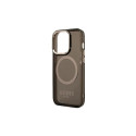 Guess kaitseümbris iPhone 14 Pro 6.1" Gold Outline Translucent MagSafe, must (GUHMP14LHTCMK)