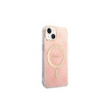 Set Guess GUBPP14SH4EACSP Case+ Charger iPhone 14 6.1" pink/pink hard case 4G Print MagSafe