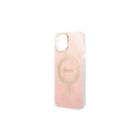 Set Guess GUBPP14SH4EACSP Case+ Charger iPhone 14 6.1" pink/pink hard case 4G Print MagSafe