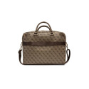 Guess 4G Printed Stripes bag for a 16" laptop - brown