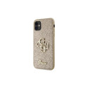 Guess GUHCN61HG4SGD case for iPhone 11 / Xr - gold Glitter Script Big 4G