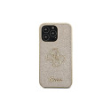Guess GUHCP13XHG4SGD case for iPhone 13 Pro Max 6.7" - gold Glitter Script Big 4G