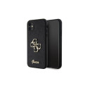 Guess GUHCN61HG4SGK case for iPhone 11 / Xr - black Glitter Script Big 4G