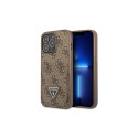 Guess 4G Triangle Logo Cardslot Case for iPhone 13 Pro / 13 - Brown