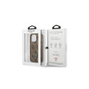 Guess 4G Triangle Logo Cardslot Case for iPhone 13 Pro / 13 - Brown