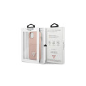 Guess GUHCP13SPSATPP iPhone 13 mini 5,4 "pink / pink hardcase SaffianoTriangle Logo Cardslot