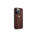 Etui BMW BMHCP13LRSPPR iPhone 13 Pro/13 6,1" czerwony/red hardcase Leather Curve Perforate