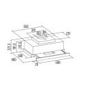 CATA Hood | CAMPANA TFH 6830 GWH | Telescopic | Energy efficiency class A+++ | Width 60 cm | 795 m³/